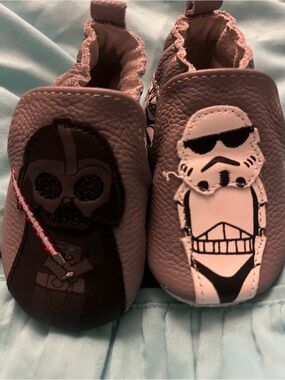 Robeez Gray Star Wars Darth Vader and Stormtrooper Baby Shoes